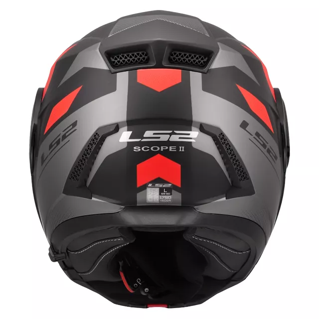 Výklopná moto přilba LS2 FF902 Scope II Duria Black Red