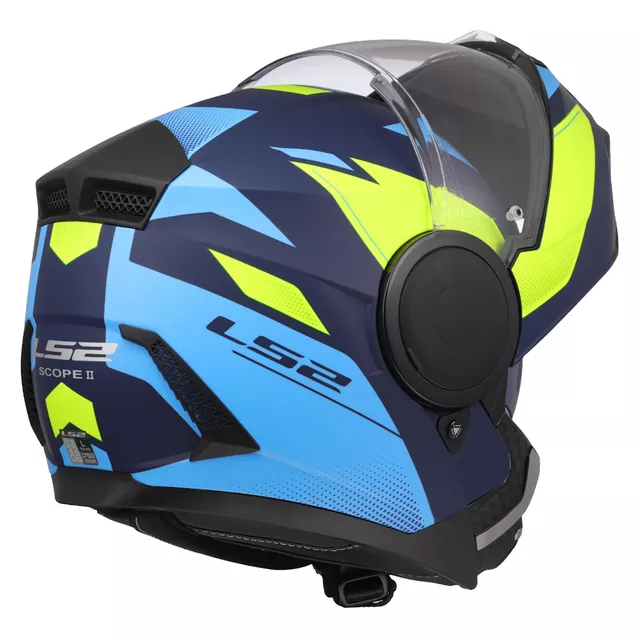 Výklopná moto přilba LS2 FF902 Scope II Duria Blue H-V Yellow