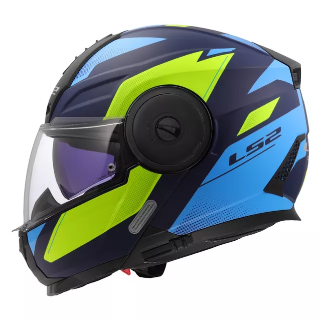 Výklopná moto přilba LS2 FF902 Scope II Duria Blue H-V Yellow