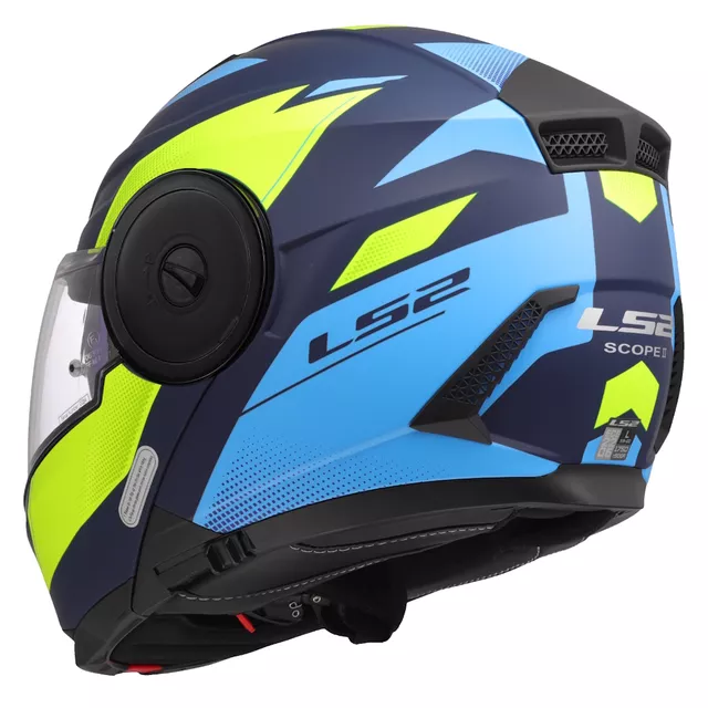 Výklopná moto přilba LS2 FF902 Scope II Duria Blue H-V Yellow