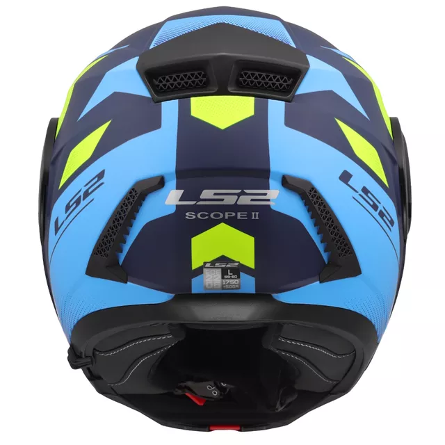 Výklopná moto přilba LS2 FF902 Scope II Duria Blue H-V Yellow
