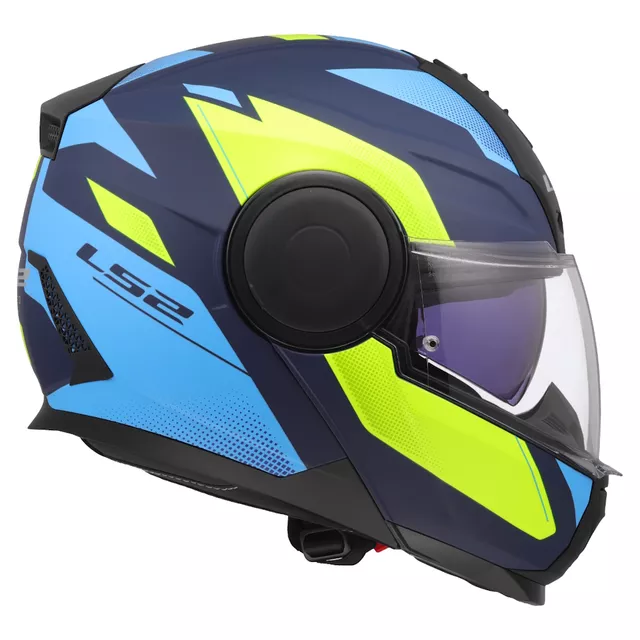 Výklopná moto přilba LS2 FF902 Scope II Duria Blue H-V Yellow