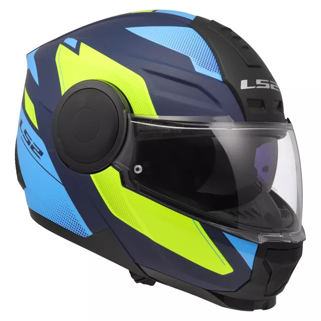 Výklopná moto přilba LS2 FF902 Scope II Duria Blue H-V Yellow