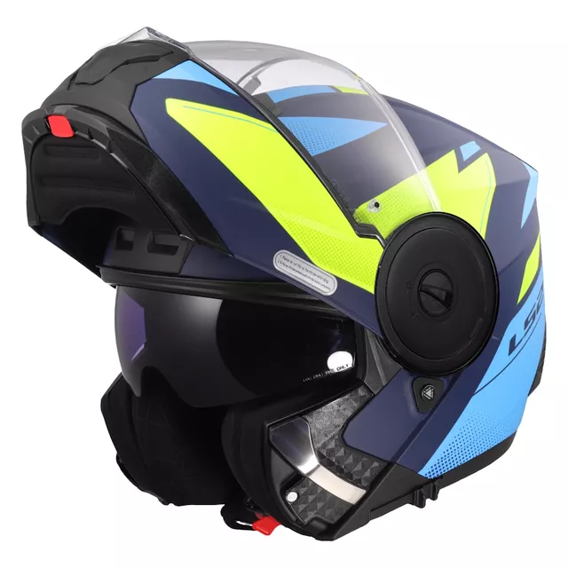 Výklopná moto přilba LS2 FF902 Scope II Duria Blue H-V Yellow