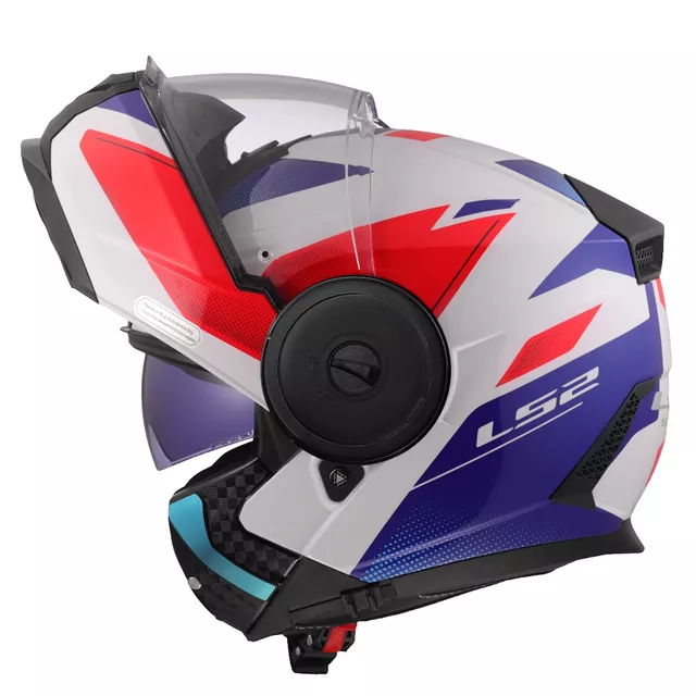 Výklopná moto přilba LS2 FF902 Scope II Duria White Blue Red