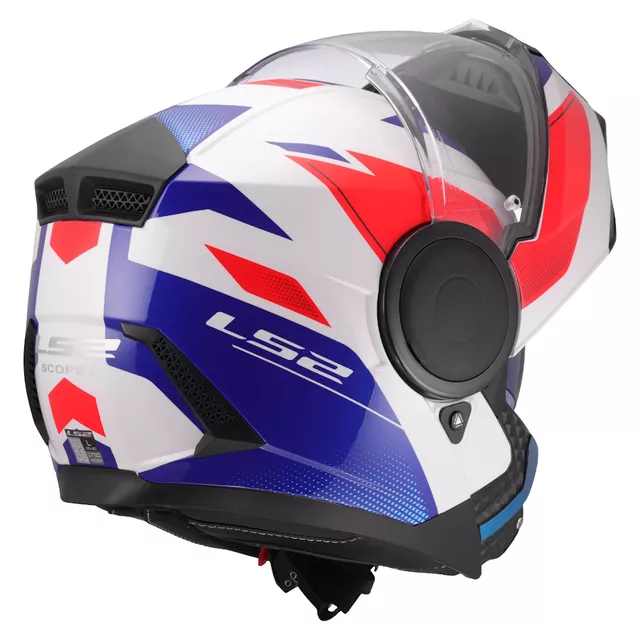 Výklopná moto přilba LS2 FF902 Scope II Duria White Blue Red