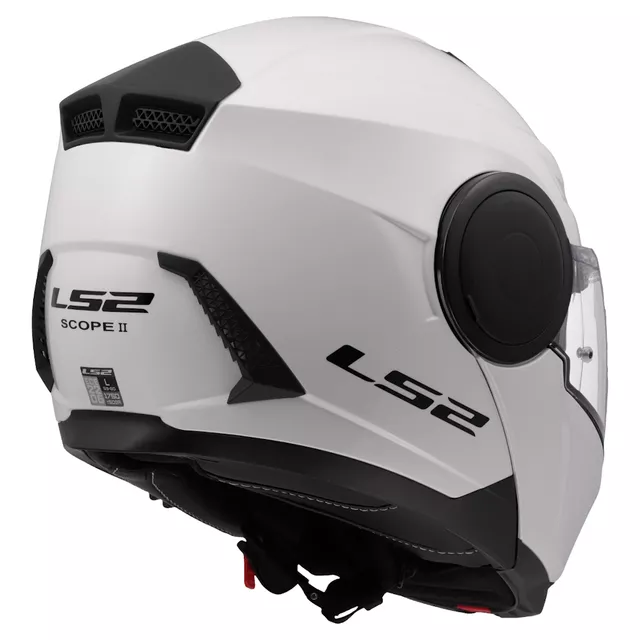Výklopná moto přilba LS2 FF902 Scope II Solid Gloss White