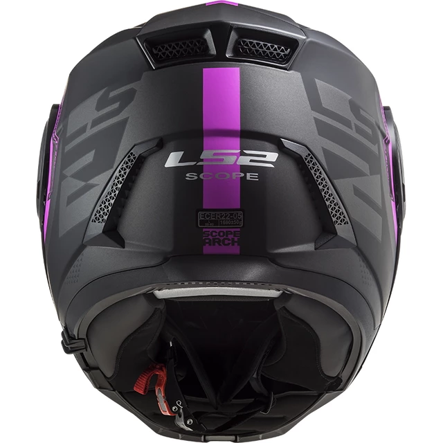 Výklopná moto přilba LS2 FF902 Scope Arch - rozbaleno - Gloss White Titanium