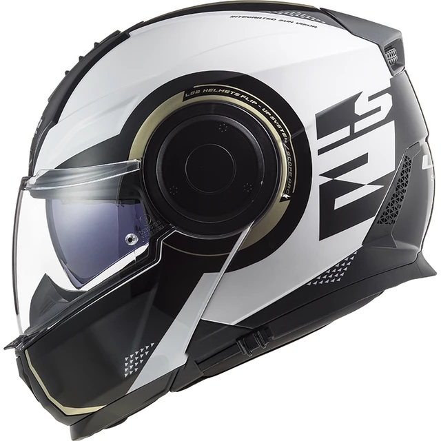 Výklopná moto přilba LS2 FF902 Scope Arch - rozbaleno - Gloss White Titanium