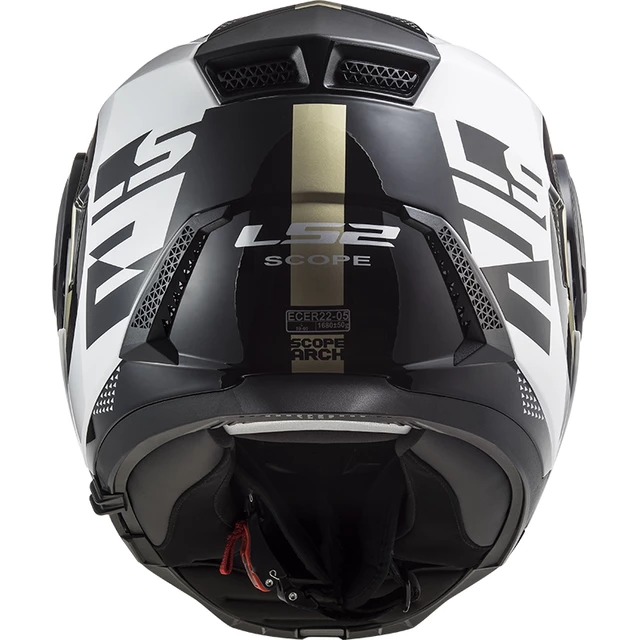 Výklopná moto přilba LS2 FF902 Scope Arch - rozbaleno - Gloss White Titanium