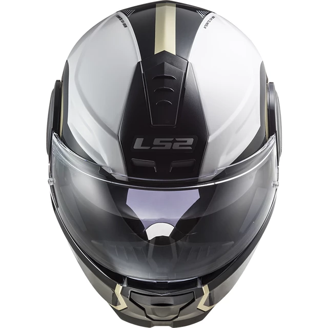 Výklopná moto přilba LS2 FF902 Scope Arch - rozbaleno - Gloss White Titanium