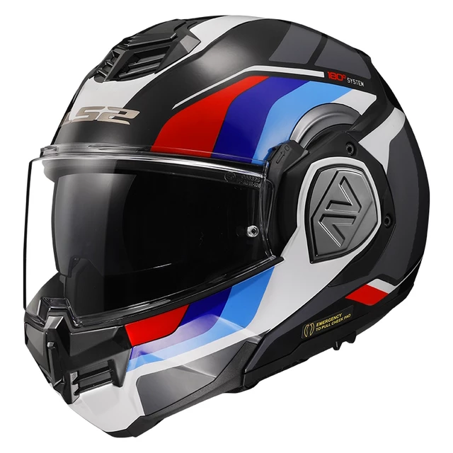 Překlopná moto přilba LS2 FF906 Advant Sport Gloss Black Blue Red P/J