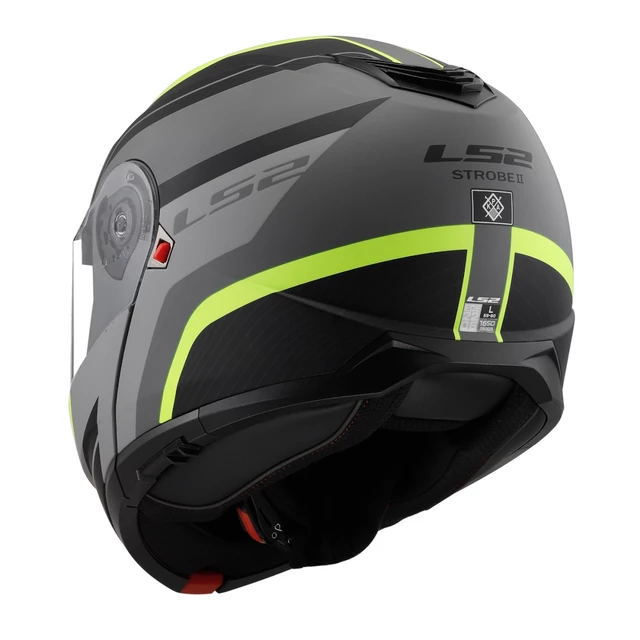 Výklopná přilba LS2 FF908 Strobe II MONZA Matt Black H-V Yellow