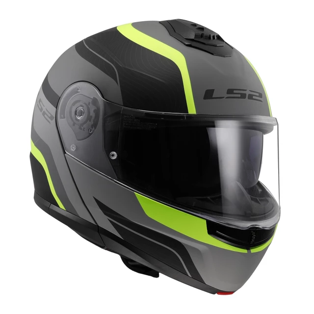 Výklopná přilba LS2 FF908 Strobe II MONZA Matt Black H-V Yellow