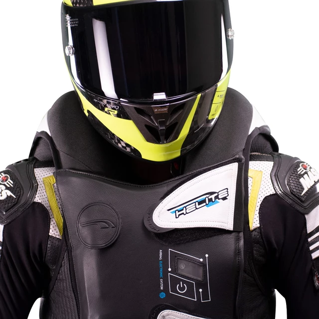 Závodní airbagová vesta Helite e-GP Air, elektronická - 2.jakost - černo-bílá