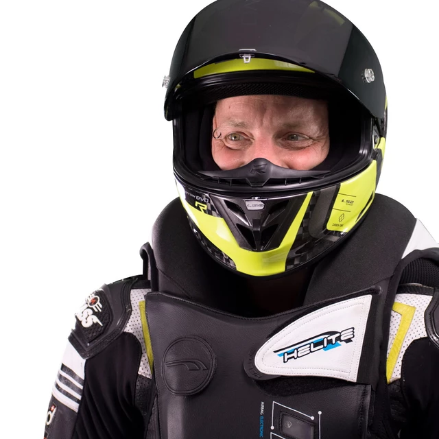 Závodní airbagová vesta Helite e-GP Air, elektronická - 2.jakost - černo-bílá