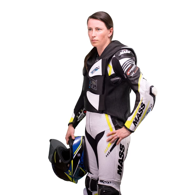 Závodní airbagová vesta Helite e-GP Air, elektronická - 2.jakost - černo-bílá
