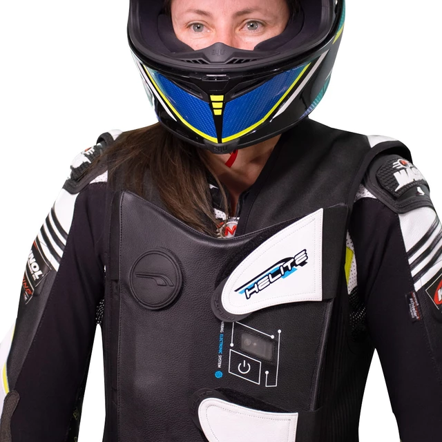 Závodní airbagová vesta Helite e-GP Air, elektronická - 2.jakost - černo-bílá