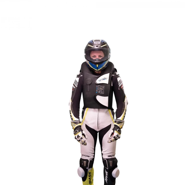 Závodní airbagová vesta Helite e-GP Air, elektronická - 2.jakost - černo-bílá