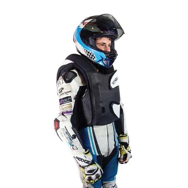 Závodní airbagová vesta Helite GP Air 2, mechanická s trhačkou - černá