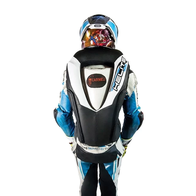 Závodní airbagová vesta Helite GP Air 2, mechanická s trhačkou - černá