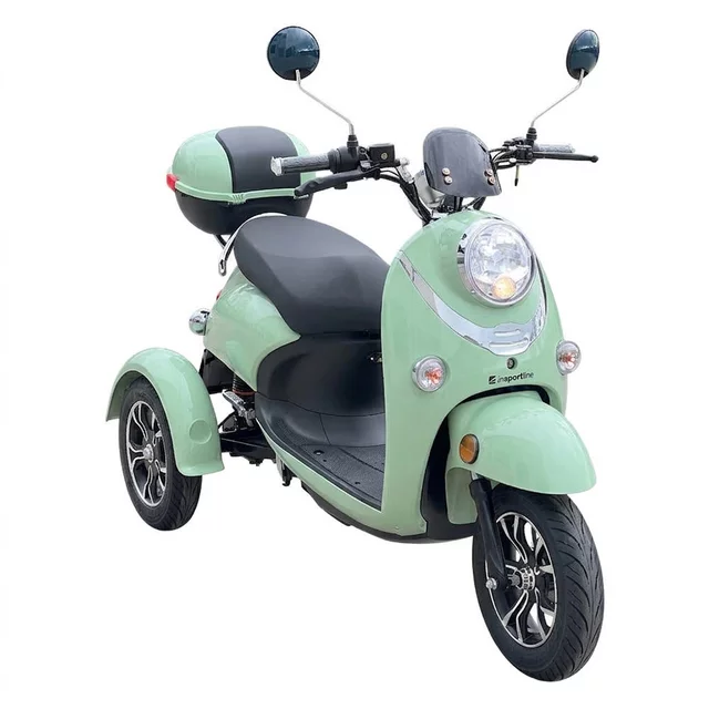 Elektrický tříkolový vozík inSPORTline Tarra • 25km/h • až 45km dojezd • bez řidičáku - Pastel Green
