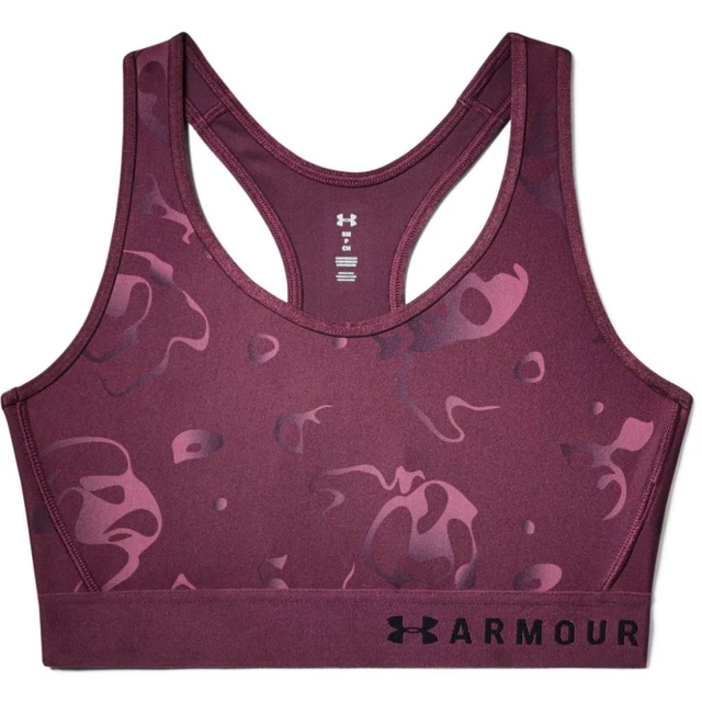 Dámská sportovní podprsenka Under Armour Mid Keyhole Print - Level Purple - Level Purple