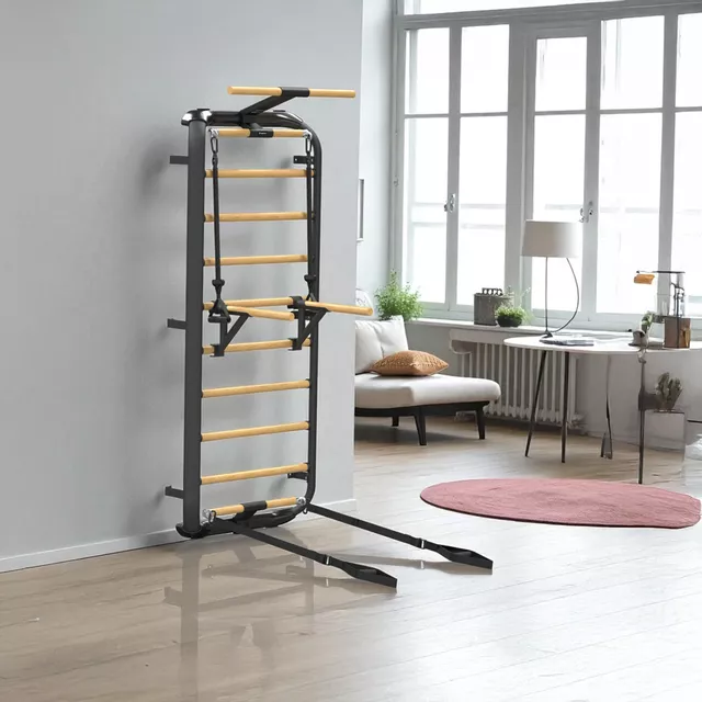 Žebřiny inSPORTline Wootkit 220x86 cm - černá