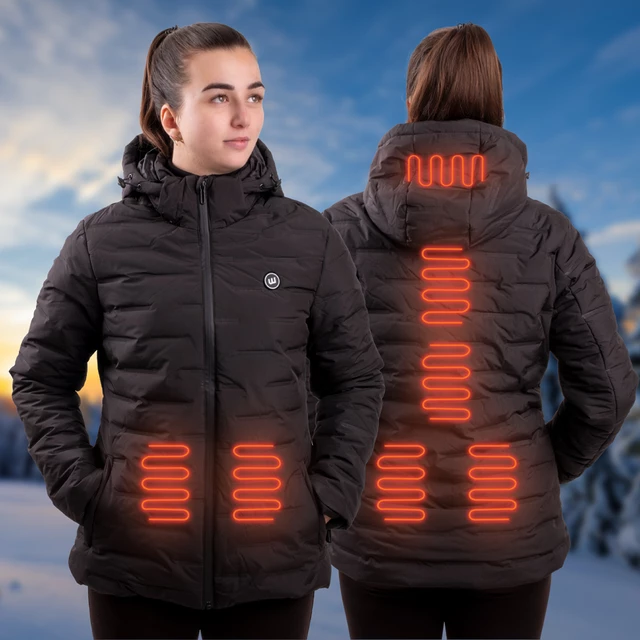 Dámská vyhřívaná bunda W-TEC HEATborg Lady - černá - černá