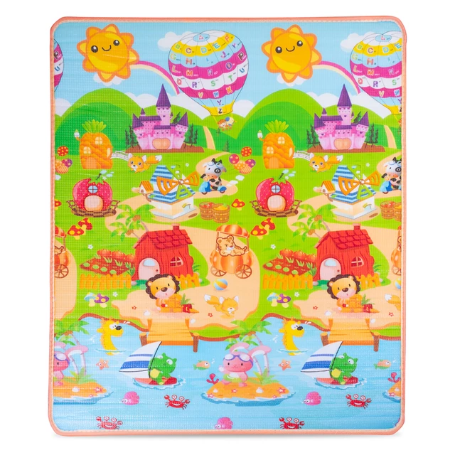Rolovatelná dětská podložka inSPORTline Lhotino 150x180x1,5 cm - Puzzle/Moře