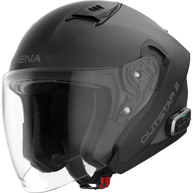 Moto přilba s headsetem SENA Outstar 2 - černá matná - černá matná