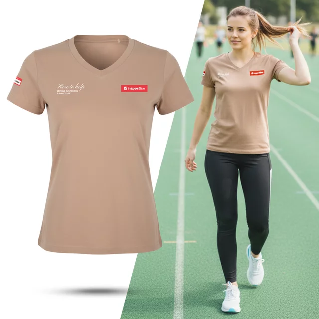 Dámské tričko inSPORTline Signature - černá - mocca