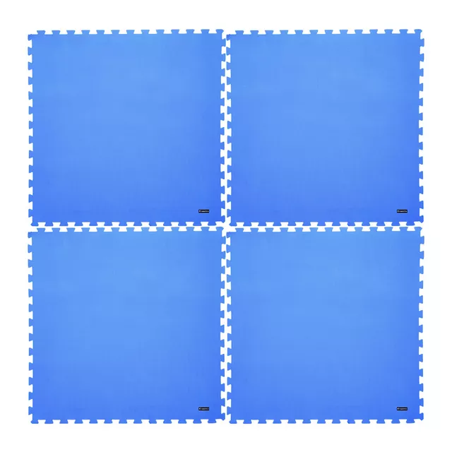 Fitness podložka inSPORTline EVA40 200x200x1 cm (4 dlaždice, okraje) - červená