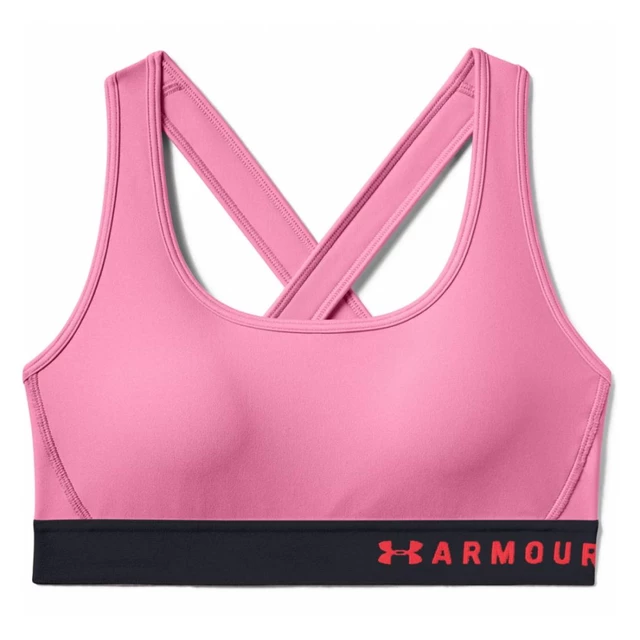 Dámská sportovní podprsenka Under Armour Mid Crossback - Lipstick - Lipstick