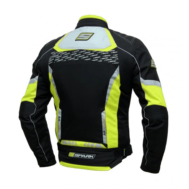 Pánská textilní moto bunda Spark Mizzen - černá-fluo