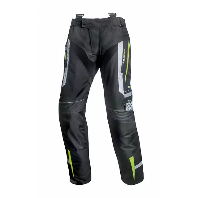 Pánské textilní moto kalhoty Spark Mizzen - černá-fluo - černá-fluo