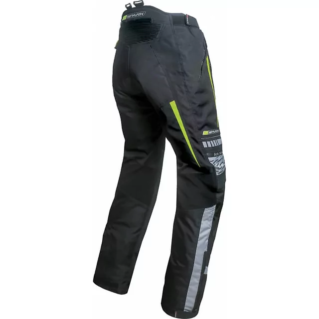 Pánské textilní moto kalhoty Spark Mizzen - černá-fluo