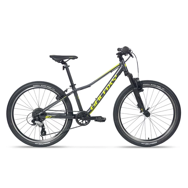 Odlehčené juniorské horské kolo Galaxy Pavo 24" 9.0 • 138-148 cm • 11,3 kg - stříbrná