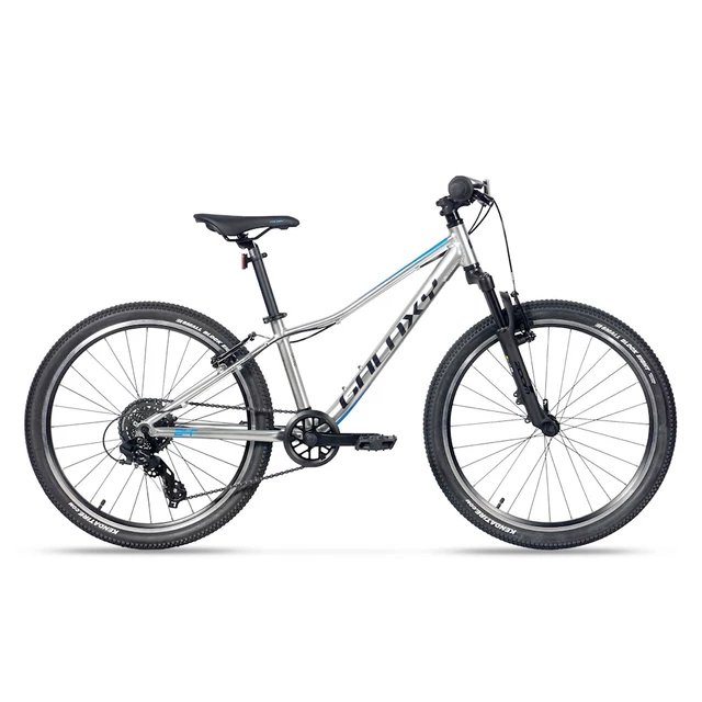 Odlehčené juniorské horské kolo Galaxy Pavo 24" 9.0 • 138-148 cm • 11,3 kg - stříbrná - stříbrná