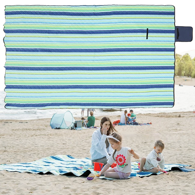 Pikniková deka inSPORTline Livetino 300x200 cm - ibišková noc - klidný oceán