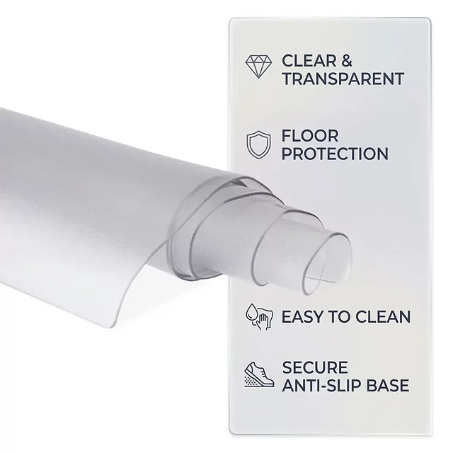 Průhledná zátěžová podložka inSPORTline Proteko Clear 220x100x0,15 cm - 2.jakost