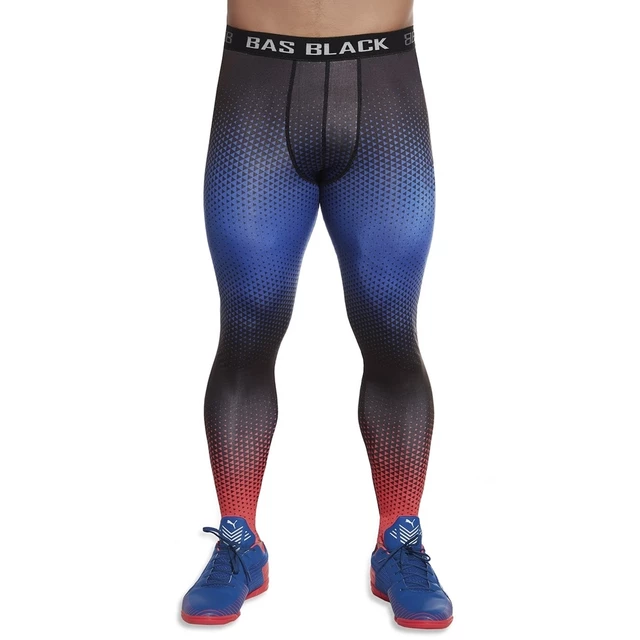 Pánské/chlapecké legíny BAS BLACK Quantum - modro-červená - modro-červená