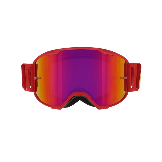 Motokrosové brýle RedBull Spect Strive Panovision, červené matné, plexi fialové zrcadlové