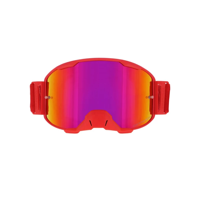 Motokrosové brýle RedBull Spect Strive Panovision, červené matné, plexi fialové zrcadlové