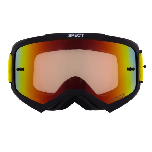 Motokrosové brýle RedBull Spect Evan, černé matné, plexi červené zrcadlové