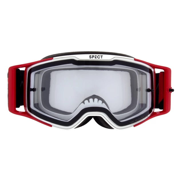 Motokrosové brýle RedBull Spect Torp, bílé/červené, čiré plexi