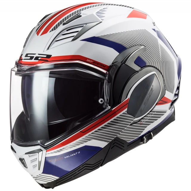 Překlopná moto přilba LS2 FF900 Valiant II Revo P/J - Matt Black H-V Yellow