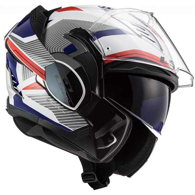 Překlopná moto přilba LS2 FF900 Valiant II Revo P/J - Matt Black H-V Yellow