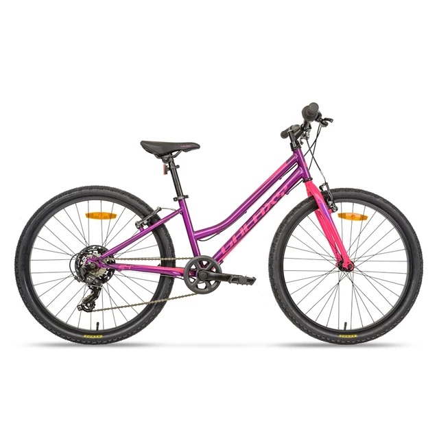 Odlehčené juniorské dívčí kolo Galaxy Ruby 24" 9.0 • 138-148 cm • 12,7 kg - stříbrná