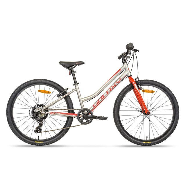 Odlehčené juniorské dívčí kolo Galaxy Ruby 24" 9.0 • 138-148 cm • 12,7 kg - stříbrná - stříbrná